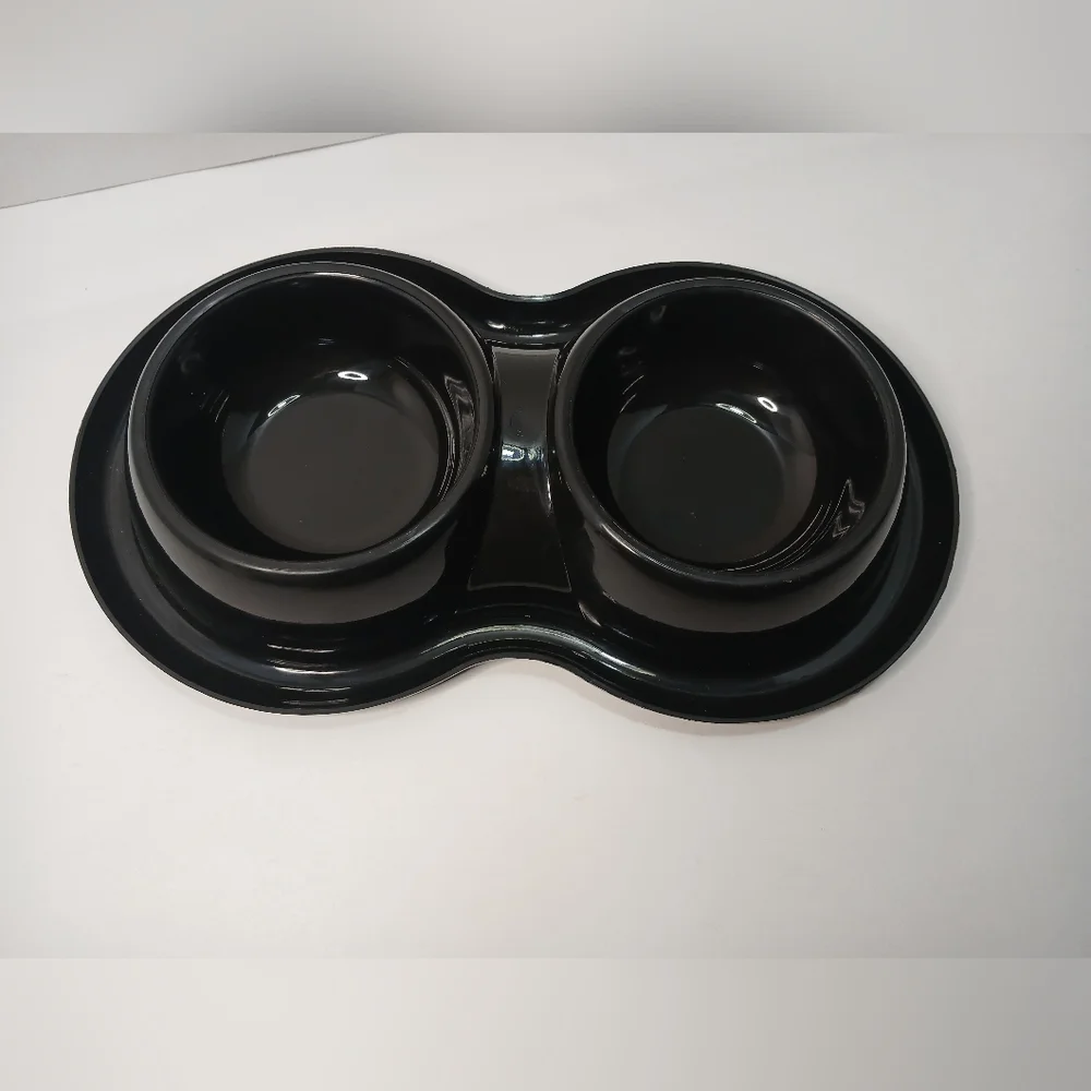 Black Double Pet Bowl